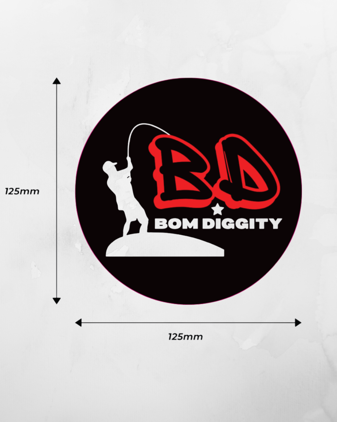 Round Bom Diggity Bumper Sticker